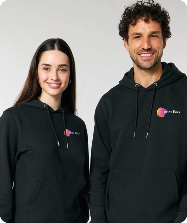 Two folks in hoodies